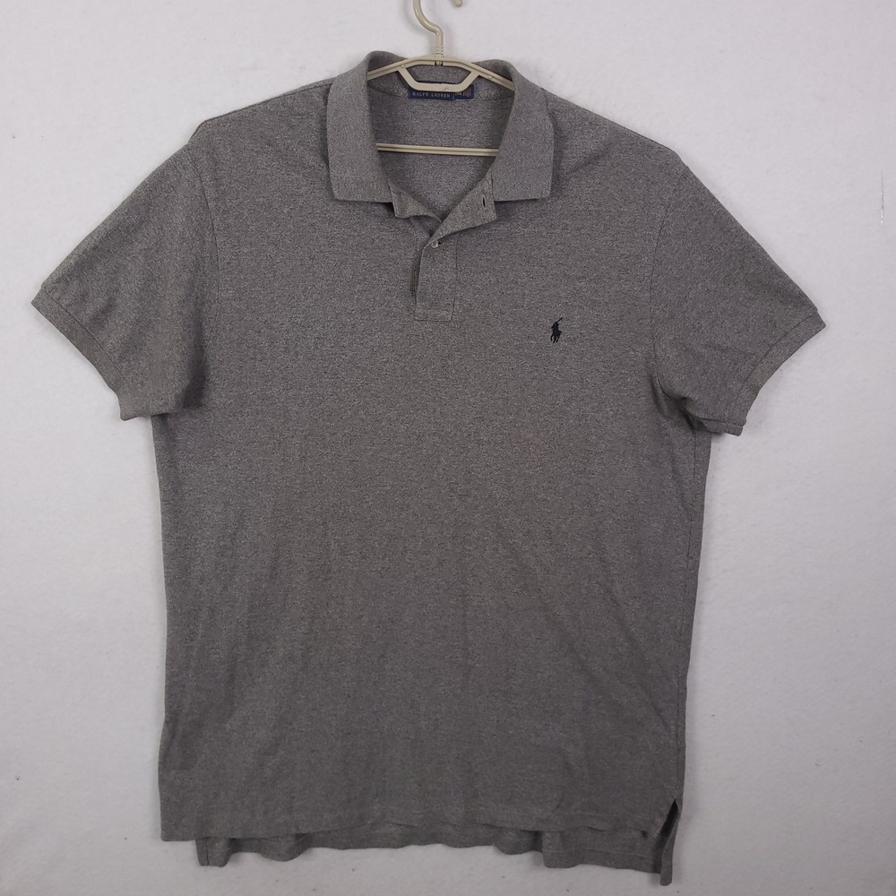 Polo Ralph Lauren Polo Shirt Mens 2XLT Grey Short Sleeve Cotton Pique Pony Logo